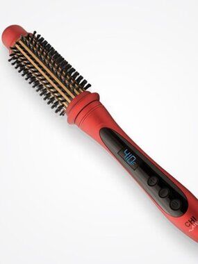 CHI  - 1.25 inch Tourmaline Ceramic Heated Round Brush - Ruby Red